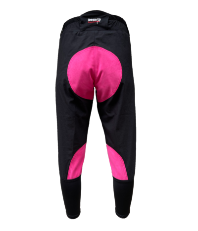 Breeze Up 3/4 length EXERCISE Breeches Black (Hot Pink)