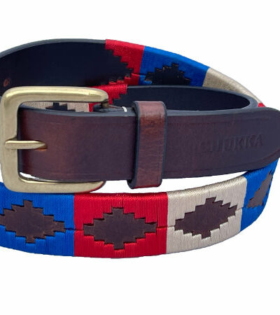 DIEGO Polo Belt (Red-Blue-Off White)