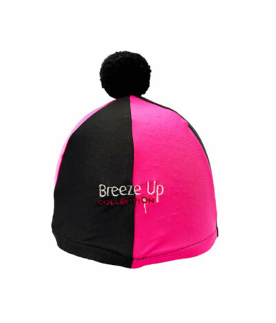 Breeze Up Lycra Hat Cover Two Tone Black/Hot Pink
